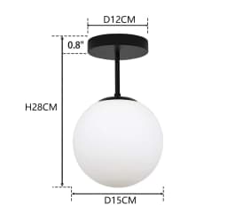 Postmodern Glass Ceiling Lamp Creative Simple Aisle Bedside Personalized Living Room Mirror Front Wrought Iron Lamp