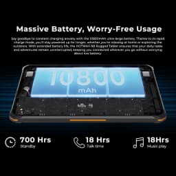 HOTWAV R8 Rugged Tablet 10.1'' HD+ Display 10800mAh Massive Battery Pad Android 14 OS Octa-core 4GB 128GB Tablet PC Global