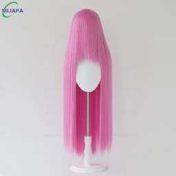 Very High Quality 600g 68 Colors 40 Inch 100cm Long Straight Cosplay Wig With Bangs Heat Resistant Hair Anime Wigs + Wig Cap