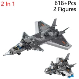 Military F/A-18E Super BumbleBee Strike Hornet Fighter Plane Building Blocks War Bricks Classic Model Educational Kids MOC Toys
