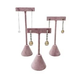 High-End Velvet Or Leather Earrings Display Storage Rack High, Medium And Low Size Jewelry Display Props Earrings Display Props