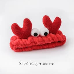 Cute face wash headband with plush headband, widened anti slip face wash, makeup application, moisture-proof hair, sports face w