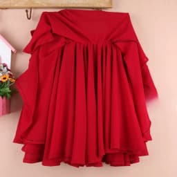 Women's A-Line Skirt Flared Chiffon Half-length Base Layer High Waist Summer plus Size Commute Korean Style Pure Color