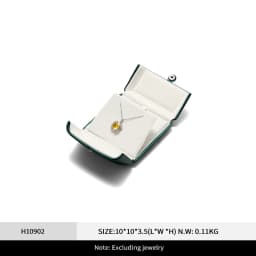 Luxury Dark Green Ring Box Premium Leatherette Jewelry Storage Case with Soft Velvet Lining Elegant Gift Packaging for Jewelry