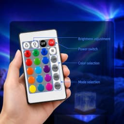 PZSUNLY New RGB 16 Colors Ocean Wave & Aurora Projection Night Light Remote Control USB Rechargeable Table Lamp Bedroom Home Decor Birthday Gift for Kids Adults
