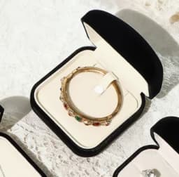 Raised Top Jewelry Box Flannelette Ring Box Simple Earrings Pendant Bracelet Jewelry Storage Box