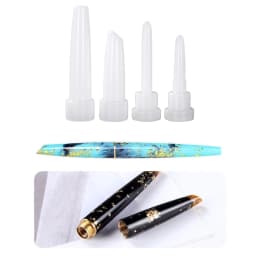 Transparent Pen Silicone Mould Set DIY Fountain Pen Mold Epoxy Resin Molds for Jewelry Casting Transparent Pen Holder Making