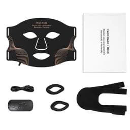 7 Color LED Face Mask with Neck Wireless Portable Red Light Therapy for Anti-Aging, Wrinkles, Skin Rejuvenation, Home Use