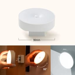 Night Lamp With Motion Sensor Night Light Rechargeable Portable Led 88° Rotating Magnetic For Kitchen Room Bedside Table