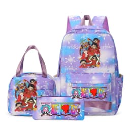 One Piece Backpacks Women Men Capacity School Bag Rucksack Printe Backbag Travel Daypack Male Backpack Mochila 3pcs