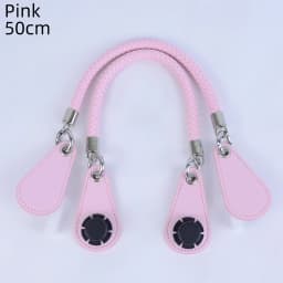 New 1 Pair Obag PU Woven Braided Leather Rope Handles Straps Round Handlefor O Bag Accessoires