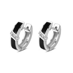 High-quality 925 Sterling Silver Earrings luxury 10mm Circle Zircon Hoop Earring for Grils Woman Wedding party Jewelry Gifts