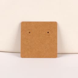 50 Pcs 5x5cm Hot Selling Earring Jewelry Display Paper Card With Or Without Bags Wholesale Packaging Suppliers Customize Service