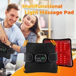 Multifunctional Cordless Massage Pad 660nm & 850nm Light Portable LED Light Wrap Pad for Knee Back Shoulder Waist Joint Relax