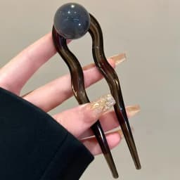 U-Shaped Hair Fork Fashion Tortoiseshell Acetate Bow Hairpin Geometric Design Headwear Hair Sticks Women Girls Hair Accessories