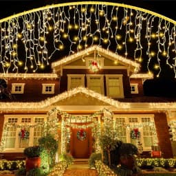 3.5M/7.5M 160Leds Solar Icicle String Lights Indoor Outdoor Waterproof Christmas Decor Light Yard Garden Party Curtain Light