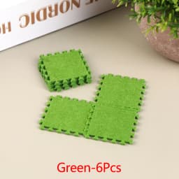 6Pcs 1:12 Dollhouse Miniature Seamed Rug Carpet Multicolor Mat Carpet House Living Room Furniture Living Scene Decor Toy
