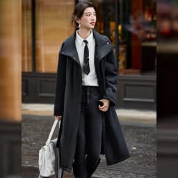 LOUIS YAO Stand-Up Collar Women's Down Coat 2025 Autumn/Winter Waist Belt Thickened Long-Length Puffy Duck Down Jacket