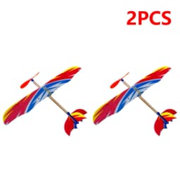 1-20PCS DIY Hand Throw Flying Planes Elastic Rubber Band Powered Flying Airplane Plane Model Toys For Children