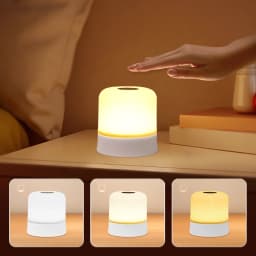 GGbingo Premium Rechargeable LED Night Light Remote Control Touch Switch RGB Dimmable Portable Reading Lamp Bedroom
