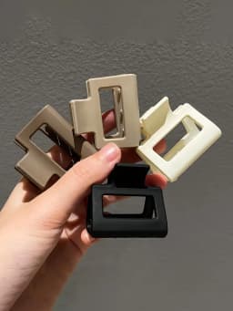 1/4Pcs frosted multi-color mini block small grab clip hair claw high grip braid tidying shark clip