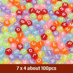7mm Black White Mixed Letter Acrylic Beads Round Flat Alphabet Spacer Beads For Jewelry Making Handmade Diy Bracelet Necklace
