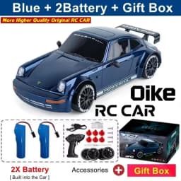 Oike 4WD Drift Racing RC Car with LED Light High Speed 2.4G Radio Remote Control 4x4 Race Sports Cars for Kids Toy Gift
