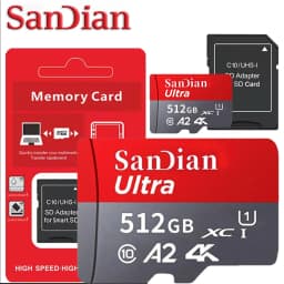 High Speed Micro SD Card U3 V30 A2 Memory Card 128G 256G for Digital Camera 4K Video Storage Compatible with Canon Nikon Samsung
