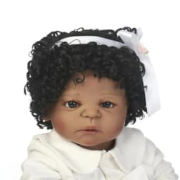 Fit For Doll Head Circumference 32cm To 36cm Silicone Reborn Baby Doll Hair Wig Curly Brown Golden Hair for BJD doll Reborn Doll
