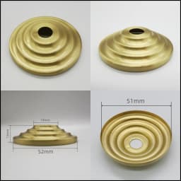 M10 Ceramic Desk Lamp Brass Base Cover Pure Copper Desk Lamp Plate I-Shaped Connector DIY Brass Lighting Hardware Accessories