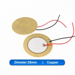 5-10pcs Piezoelectric Piezo Ceramic Wafer Plate Element Sounder Sensor With Wire For Buzzer Loudspeaker 12/15/18/20/27/35/50 mm