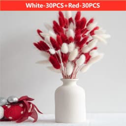 60pcs Dried Flowers Rabbit Bunny Tails Grass Mix Bouquets Wedding Party Decoration Natural Fluffy Lagurus Ovatus Boho Home Decor