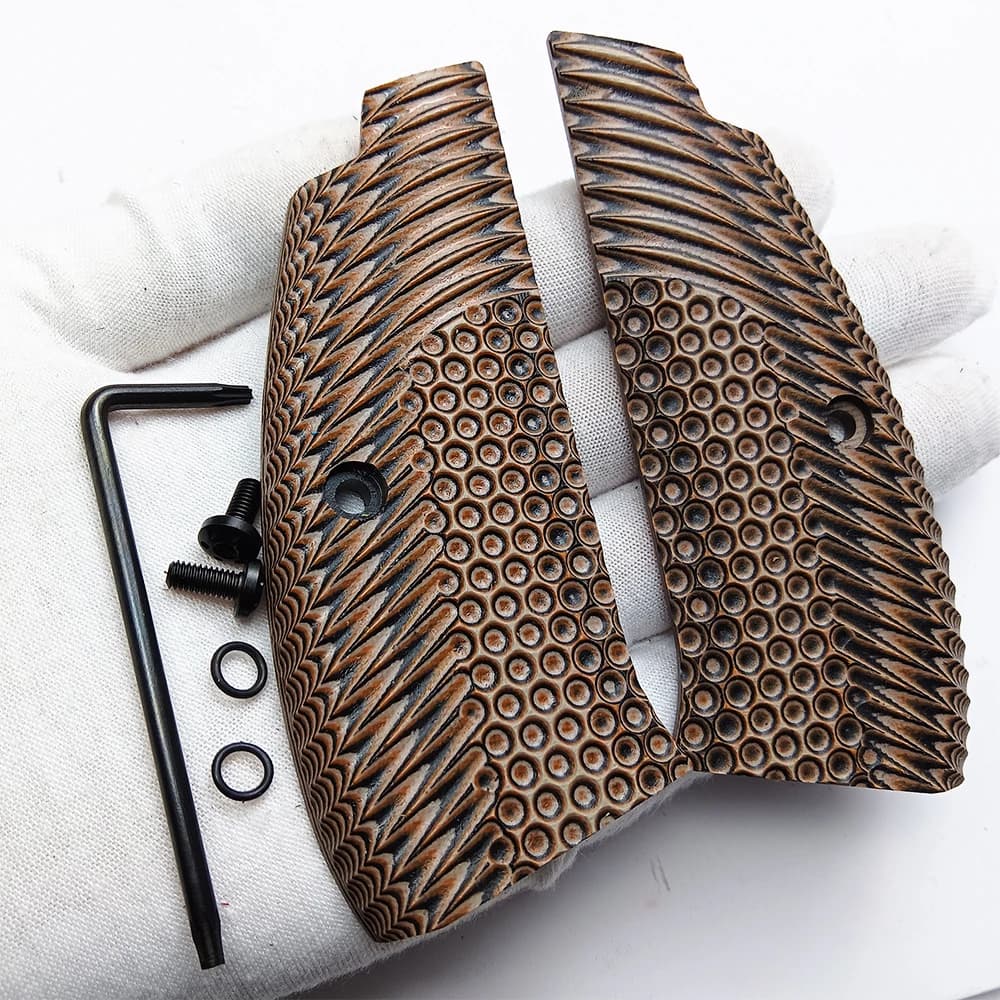 1Pair CZ75 Grips G10 Grips for CZ 75 Full Size, SP-01 Series, Shadow Target, 75B BD, Gun Grips Screws Included