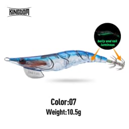 Kingdom Egi Squid Bait Artificial Jigging Lures Slow Sinking Squid Hooks Sea Fishing Octopus Cuttlefish Luminous Tackle Lure