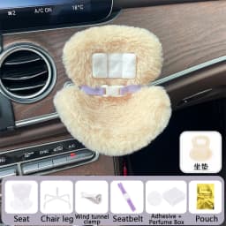 Various Styles For Labubu Cartoon Plush Safety Seat Cute Doll Air Outlet Aromatherapy Decoration Car Interior Accessories