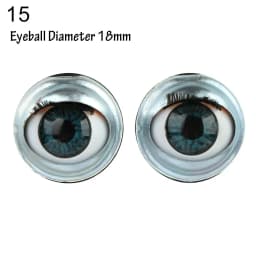 1Pair Doll Activity Eyes Doll Eye Accessories with Eyelashes Doll Rolling Eyeballs Simulation Active Eyeball DIY Doll Eyes