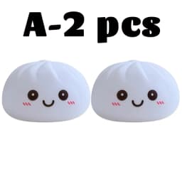 2027 New Dumpling Night Lights Glowing Dumplings Desktop Ornament Cute Glowing Dumpling Steamer Box Kawaii Dumpling Lights Gifts