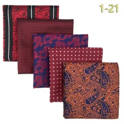 5 PCS Luxury Mens Pocket Square Set Handkerchief Assorted Paisley Floral Print Striped Hanky Suit Gentlemen Wedding Gift Vintage