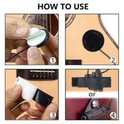 Miwayer Piezo Contact Pickup Mic Durable Clip-On for Acoustic Guitar/Ukulele/Mandolin/Violin/Banjo/Kalimba/Thumb Piano