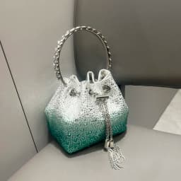 Handle Rhinestones Evening clutch Bag Purses and handbag luxury Designer shoulder bag Shiny Crystal Clutch purse bucket bag