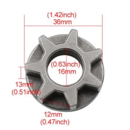 M10 M14 M16 Sprocket Chain Saw Gear for Grinder Replacement Gear Chainsaw 7/6/3 Tooth Electric Bracket Power Tool