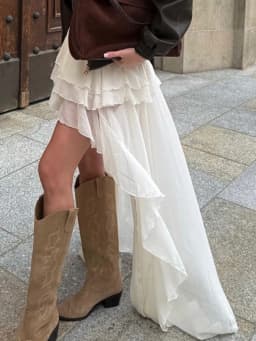 Tossy Casual Irregular Skirt For Women Solid High Waist Loose Pleats See-Through Fashion Y2k Skirts Outfit Female 2025 Skirts