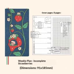 Kinbor Original Undated Weekly Planner, Illustrated Hardcover Journal with Two Pages Per Week, Portable To-Do List Notebook Slim