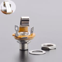 Flat / Curved Stainless Steel Jack Plate( Made in Japan by GOTOH) With Epi Output Jack(made in korea) For Electric Guitar Bass