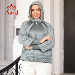 Astrid 2022 Spring coat women Outwear trend Jacket Short Parkas casual fashion female high quality Warm Thin Cotton ZM-8601