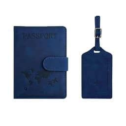 Custom Name Passport Holder Luggage Tag Gift Box Fashion DIY Travel Accessories Dropship Wholesale Engrave Logo Travel Wallet
