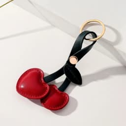 Red Cherry Pendant Keychain for Women'S Cute Bag Decoration Multifunctional Jewelry Car Key Accessories Trendy Charm Keyring