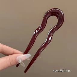 Simple U-Shape Hair Stick French Style Plastic Chignon Pins Hair Forks For Women Girls Summer Bun Styling Tools