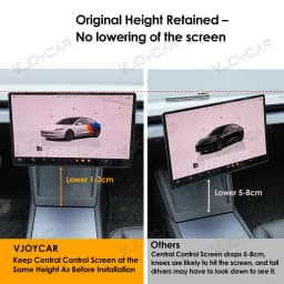 Vjoycar 2026 Newest Screen Rotation Bracket for Tesla Model 3 Y 3 Highland Y Juniper YL 4-Direction Adjustment Rotating Holder