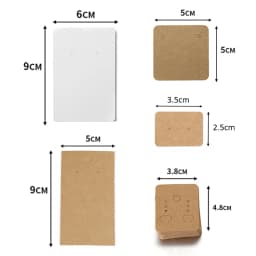 50Sets Earring Cards with 50pcs Bags Necklace Earring Display Cards Self-Seal Bags for Jewelry Packaging Price Tag Card Holder